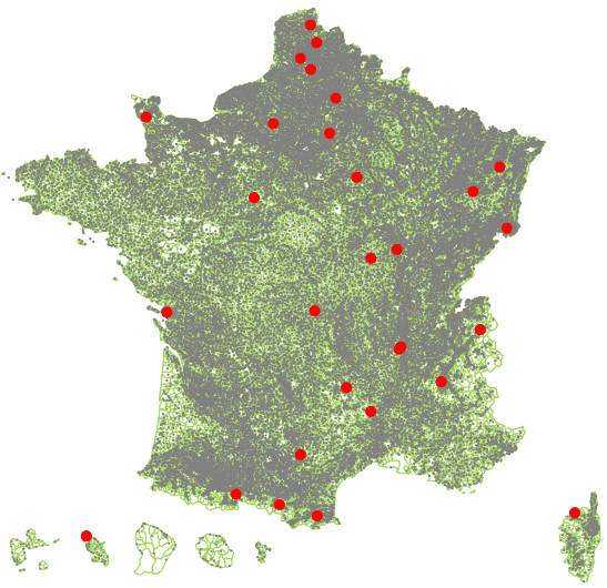 Un fond de carte France par commune optimisé pour le web et l'analyse  statistique - Icem7