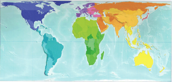 The Atlas of the real world - Land area